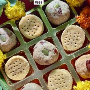 Vegetarian Doggo Mini Hamper – Dog Hamper for Puja and Diwali with festive mathris and laddoos for dogs